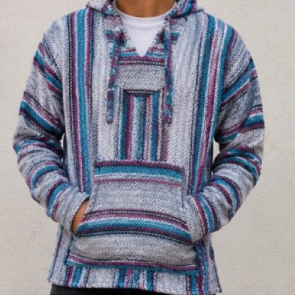 Original Senior Lopez Multicolor Striped Hooded  top Size Medium